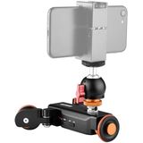 Yelangu L4X-BC Camera Wiel Dolly II Electric Track Slider 3-wielige videokatley Rolling Dolly Car met Ballhead  Load: 3kg