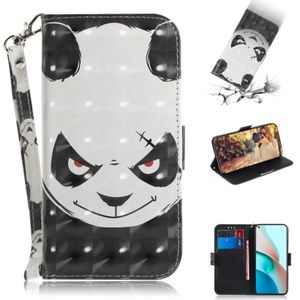 For Xiaomi Redmi Note 9T / 9 5G 3D Painted Pattern Magnetic Attraction Horizontal Flip Leather Case with Holder & Card Slot & Wallet & Lanyard(Angry Bear)