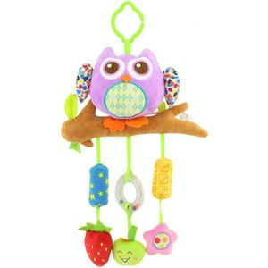 Leuke dierlijke windgong baby speelgoed 0-1 jaar oude bed hangende greep babybed bel (Purple Owl)