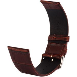Kakapi for Apple Watch 42mm Crocodile Texture Classic Buckle Genuine Leather Watchband  Only Used in Conjunction with Connectors (S-AW-3293)(Coffee)