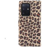 For Samsung Galaxy Note20 Ultra Leopard Pattern Horizontal Flip Leather Case with Holder & Card Slots(Yellow)