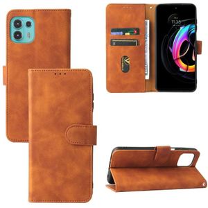 Effen kleur huid voelt magnetische gesp horizontale flip kalf textuur PU lederen tas met houder & kaart slots & portefeuille voor Motorola Edge 20 Lite