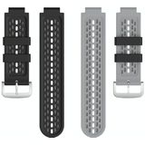 For Garmin Approach S2 / S4 Two-color Silicone Replacement Strap Watchband(Black Grey)