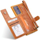 Shockproof Horizontal Flip Protective Case with Holder & Card Slots & Wallet & Photo Frame & Short Lanyard For Samsung Galaxy Note20 Ultra(Brown)