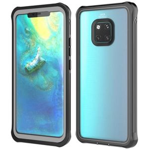 Voor Huawei Mate 20 Pro waterdichte stofdichte schokbestendige transparante acryl beschermhoes (zwart)