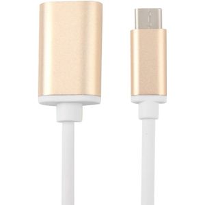 20cm Metal Head USB 3.1 Type-c Male to USB 3.0 Female Adapter Cable  For Galaxy S8 & S8 + / LG G6 / Huawei P10 & P10 Plus / Xiaomi Mi 6 & Max 2 and other Smartphones(Gold)