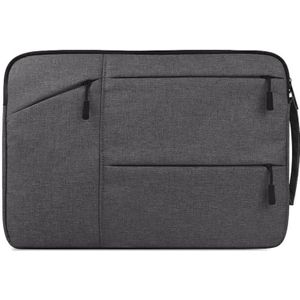 Universal Multiple Pockets Wearable Oxford Cloth Soft Portable Simple Business Laptop Tablet Bag  For 14 inch and Below Macbook  Samsung  Lenovo  Sony  DELL Alienware  CHUWI  ASUS  HP(Grey)