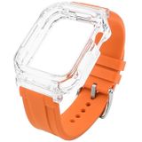 Kristalheldere behuizing van polycarbonaat Siliconen horlogeband voor Apple Watch Series 8 & 7 45 mm / SE 2 & 6 & SE & 5 & 4 44 mm / 3 & 2 & 1 42 mm