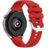 Voor Huawei Watch GT4 46mm 22mm vloeibare glanzende zilveren gesp siliconen horlogeband