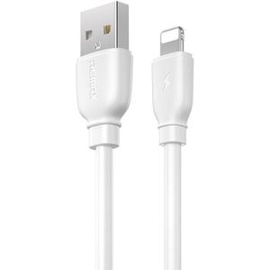 REMAX RC-138i 2.4A USB to 8 Pin Suji Pro Fast Charging Data Cable  Cable Length: 1m (White)