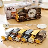 Multi-functional Originality Vintage Car Model Pointer Alarm Clock with Pen Container