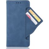 Wallet Style Skin Feel Calf Pattern Leather Case For iPhone 11 Pro  with Separate Card Slot(Blue)