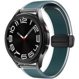 Voor Samsung Galaxy Watch6/5/4 doorschijnende magnetische zwarte gesp siliconen horlogeband