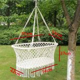 White Cotton Baby Garden Hanging Hammock Baby Cribs Cotton Woven Rope Swing Patio Chair Seat Bedding Baby Care 90*87*57cm