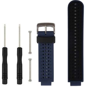 Two-colour Silicone Sport Wrist Strap for Garmin Forerunner 230 / 235 / 620 / 630 / 735XT (Black Blue)