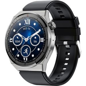 Ochstin 5HK46P 1 36 inch rond scherm siliconen band smartwatch met Bluetooth-oproepfunctie (zilver + zwart)