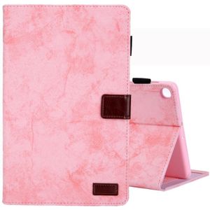 For Galaxy Tab A 10.1 (2019) Business Style Horizontal Flip Leather Case  with Holder & Card Slot & Photo Frame & Sleep / Wake-up Function(Pink)