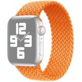 Metal Head Braided Nylon Solid Color Replacement Strap Watchband For Apple Watch Series 6 & SE & 5 & 4 44mm / 3 & 2 & 1 42mm  Size:L 165mm(Orange)