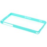 Transparante kunststof + TPU frame Case voor Sony Xperia Z1/L39h (turkoois)