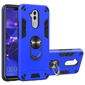 For Huawei Mate 20 Lite 2 in 1 Armour Series PC + TPU Protective Case with Ring Holder(Dark Blue)