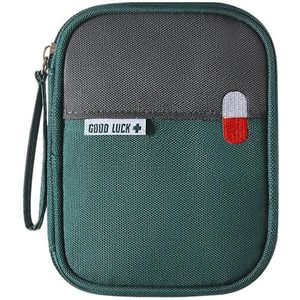 2 PCS J200047 Outdoor Travel Portable Medical Bag Large-capacity Portable Car Home First Aid Kit  Size: 11x2x14cm(Green)