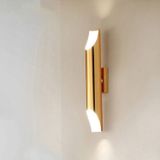 warm light Modern Wall Lamp LED Aluminum Alloy Pipe Lighting  Style:Single-tube Gold
