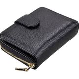 KB132 Female Style Full Grain Cow Leather Multifunctional Wallet/ Card Bag/ Driving License Package(Black)