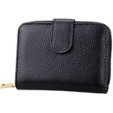 KB132 Female Style Full Grain Cow Leather Multifunctional Wallet/ Card Bag/ Driving License Package(Black)