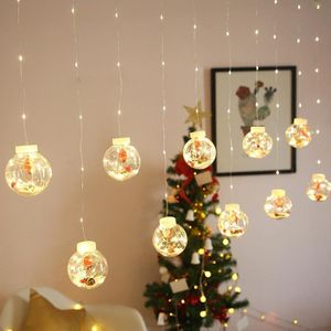 LED Copper Wire Curtain Light Wishing Ball Christmas Decoration String Lights  Random Style Delivery  Plug Type:EU Plug(Warm White Light)