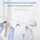Retractable Indoor And Outdoor Clothes Wall Hanger Magic Drying Rack Balcony Bathroom Invisible Clothesline Wire Rope(White)