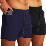 Heren atletische shorts zomer casual 3/10 broek  maat: S