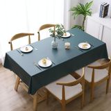 140x220cm  Solid Color PVC Waterproof Oil-Proof And Scald-Proof Disposable Tablecloth(Dark Green)