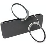 Mini Clip Nose Style Presbyopic Glasses without Temples  Positive Diopters:+2.50(Black)