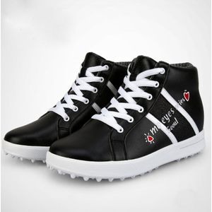 PGM Golf High-top Increased Microfiber Lederen Sneakers voor dames (Kleur: Zwart Formaat:37)