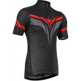 WEST BIKING YP0206164 Summer Polyester Breathable Quick-drying Round Shoulder Short Sleeve Cycling Jersey for Men (Color:Red and Black Size:XXXL)