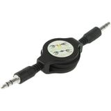 3.5mm Jack AUX Retractable Cable for iPhone / iPod / MP3 Player / Mobile Phones / Other Devices with a Standard 3.5mm headphone Jack  Length: 11cm (Can be Extended to 80cm)  Black(Black)