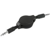 3.5mm Jack AUX Retractable Cable for iPhone / iPod / MP3 Player / Mobile Phones / Other Devices with a Standard 3.5mm headphone Jack  Length: 11cm (Can be Extended to 80cm)  Black(Black)