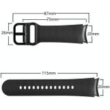 Voor Samsung Galaxy Watch 4 40mm 20mm Siliconen geplakte lederen band