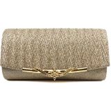 Fashion Chain Dinner Bag Clutch Shoulder Messenger Bag Women Wallet(Gold)