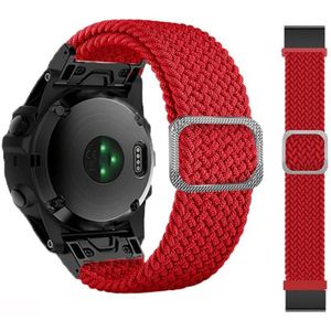 Voor Garmin Fenix 7X verstelbare nylon gevlochten elasticiteit horlogeband
