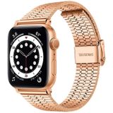 Stalen horlogeband voor Apple Watch Series 7 41 mm / 6 & SE & 5 & 4 40 mm / 3 & 2 & 1 38 mm (rosé goud)