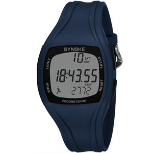 Syneke 9105 Multifunctionele sporttijdrecord Waterdichte stappenteller elektronisch horloge