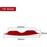 2 in 1 Car Carbon Fiber Air Conditioning Adjustment Panel Decorative Strip for Nissan 370Z / Z34 2009-  Left and Right Drive Universal (Red)