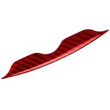 2 in 1 Car Carbon Fiber Air Conditioning Adjustment Panel Decorative Strip for Nissan 370Z / Z34 2009-  Left and Right Drive Universal (Red)