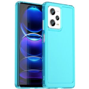 Voor Xiaomi Redmi Note 12 Pro Speed Candy Series TPU-telefoonhoes (transparant blauw)