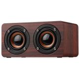 W5+ Wooden Wireless Bluetooth Speaker(Mahogany)