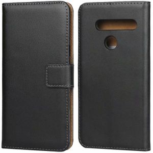 Leather Horizontal Flip Holster for LG G8 with Magnetic Clasp and Bracket and Card Slot and Wallet(Black)
