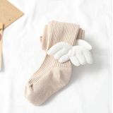 Spring And Autumn Children Tights Baby Knitting Pantyhose Size: L 2-4 Years Old(Khaki)