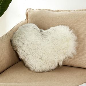 Home Cushion Pillow can be Washed without Core Heart-shaped Pillowcase  Size: 40x50cm(White Black Tip)