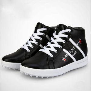 PGM Golf High-Top verhoogde microfiber lederen sneakers voor vrouwen (kleur: zwart grootte: 35)